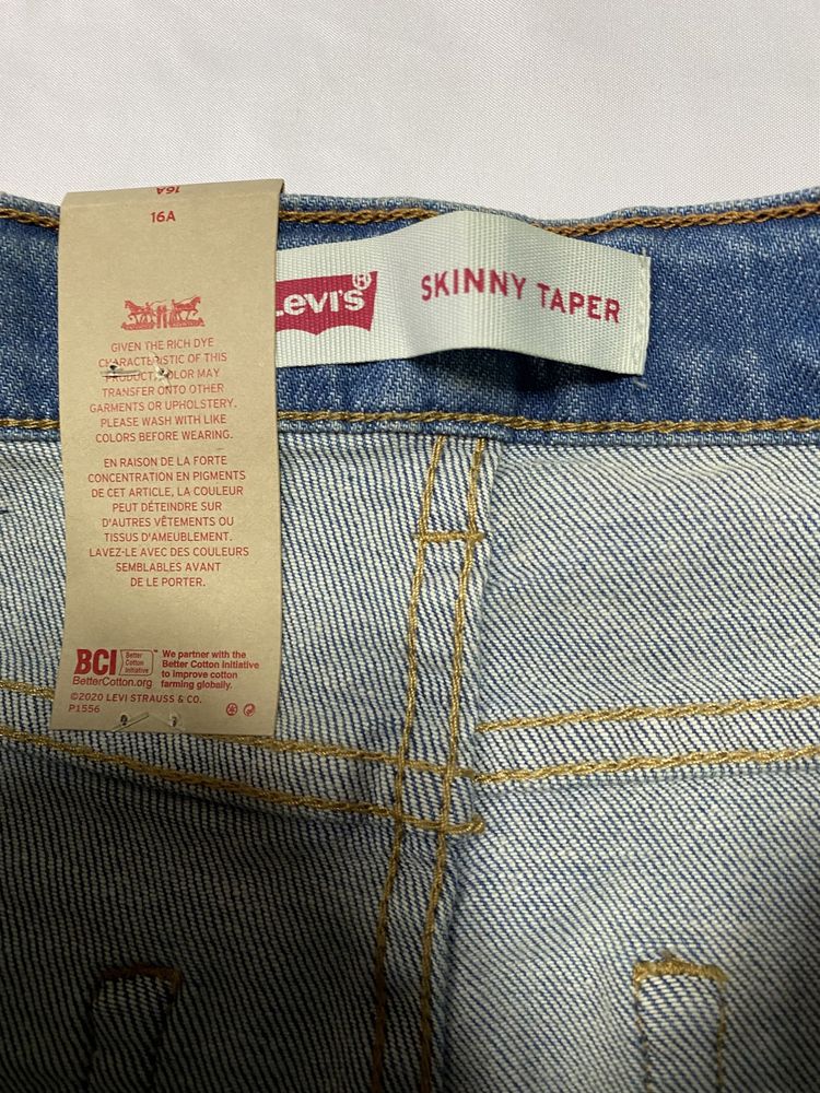 Spodnie Jeansy Levi’s Skinny Taper Flex Stretch 16Y Nowe