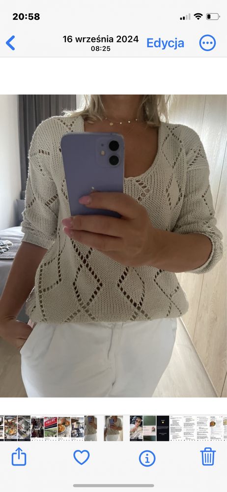 Sweter ażurowy rozm. M