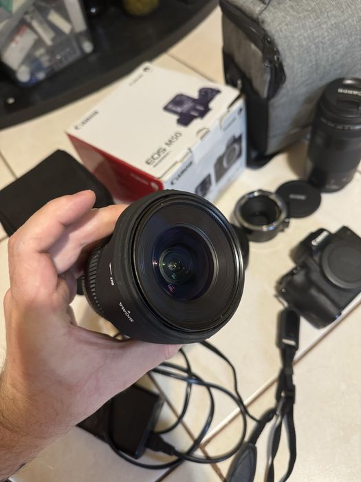 Canon m 50 + 3 обєктива sigma 10-20mm canon 50mm canon 75-300
