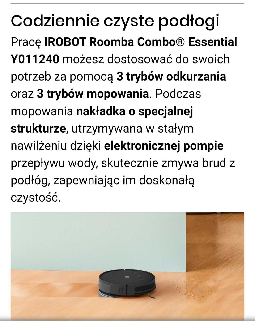I Robot Roomba Combo Essential