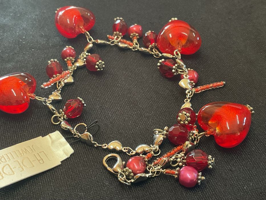 Pulseira tema corações 27 cm