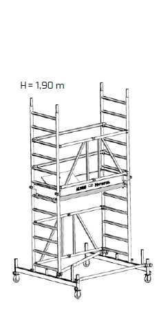 Rusztowanie przejezdne aluminiowe MP Mini 602 Promocja