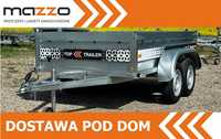 MAZZO TOP TRAILER Dostawa przyczepa SPAWANA 2-osiowa 252x135x45cm DMC750kg WYSOKA BURTA  TOP TRAILER Dostawa przyczepa SPAWANA 2-osiowa 252x135x45cm DMC750kg W