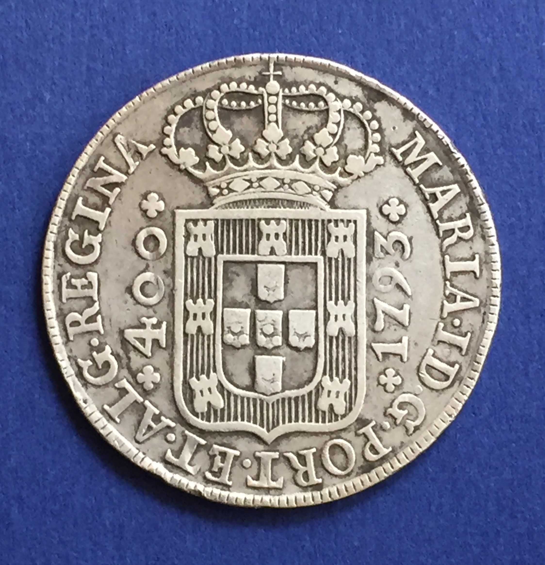 CRUZADO NOVO (480 réis) 1793 (COROA ALTA) D. Maria I - prata