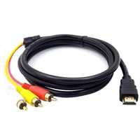 Трикомпонентний кабель HDMI - RCA   Кабель HDMI - 3RCA Тюльпан  1.5 м