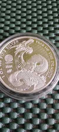 Srebrna moneta/round Dragon