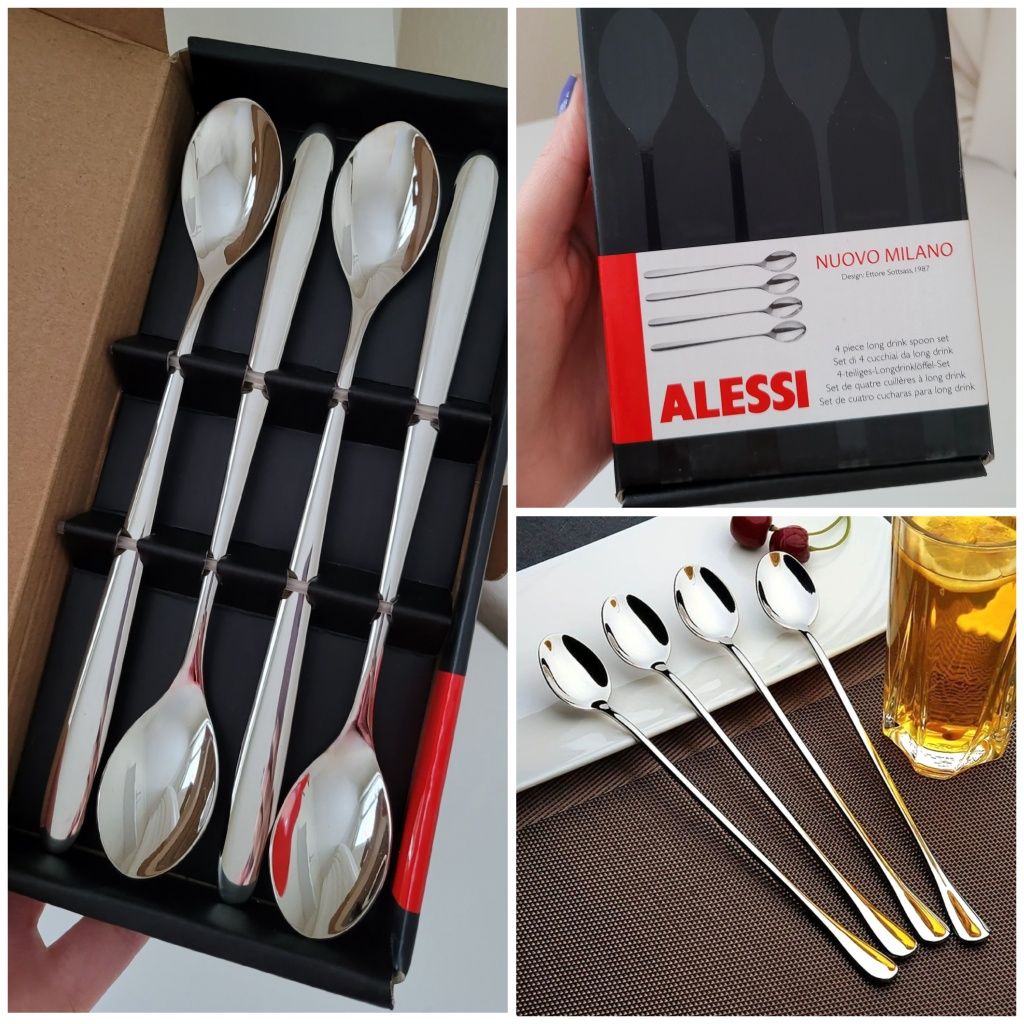 Красивые коктейльные ложки для лонг-дринков или латте "Alessi"