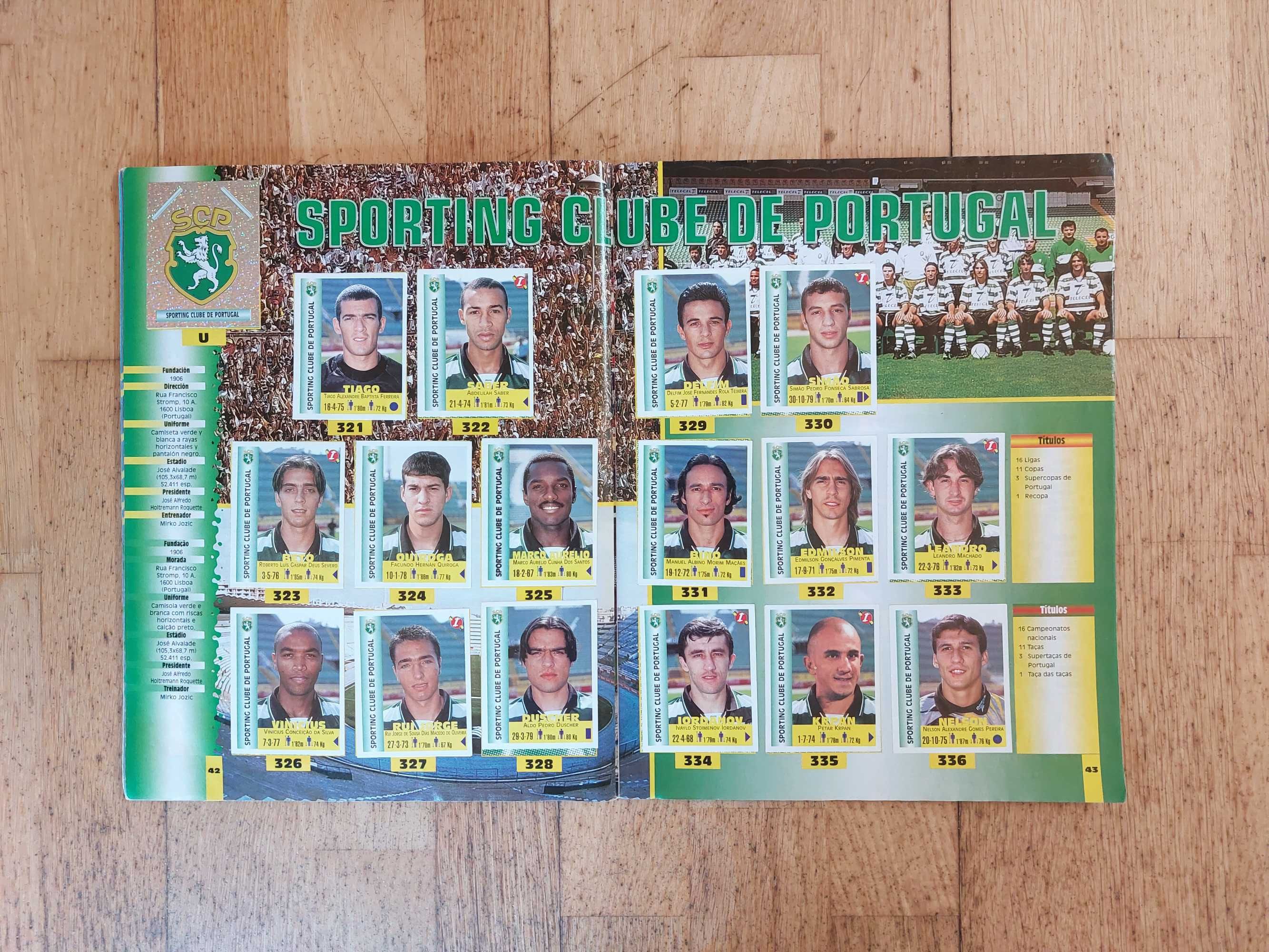 Caderneta de cromos - Equipos de europa 1999 - Completa