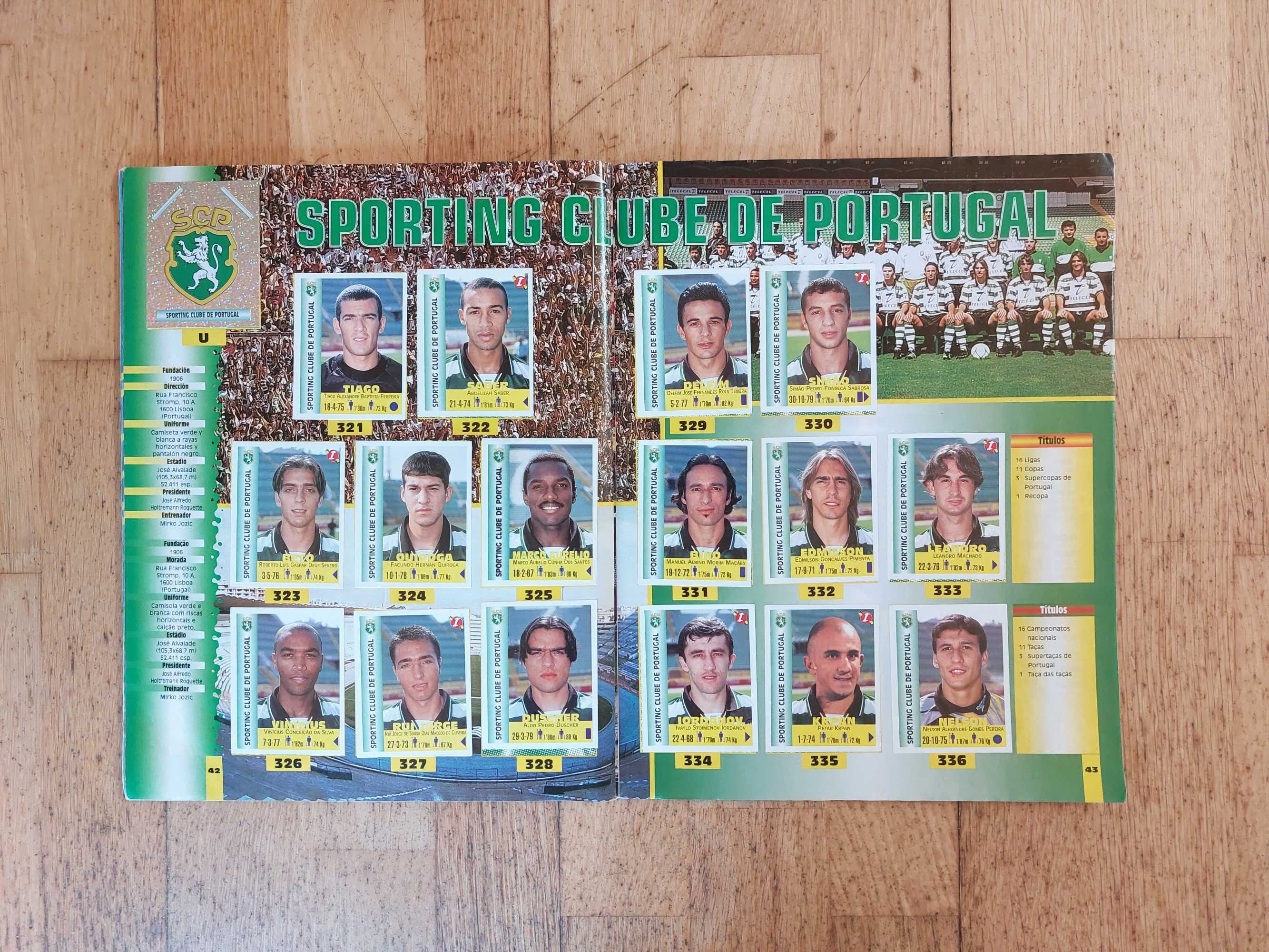 Colecção de cromos - Equipos de europa 1999 - Completa