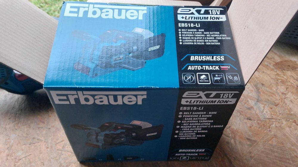 Akumulatorowa szlifierka taśmowa Erbauer 18V EBS18-Li nowa bateria 4ah