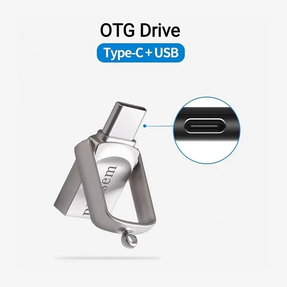 Флешка USB / Type-c 64 Gb / OTG / металл