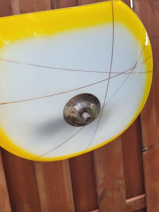 Stara lampa PRL szklana