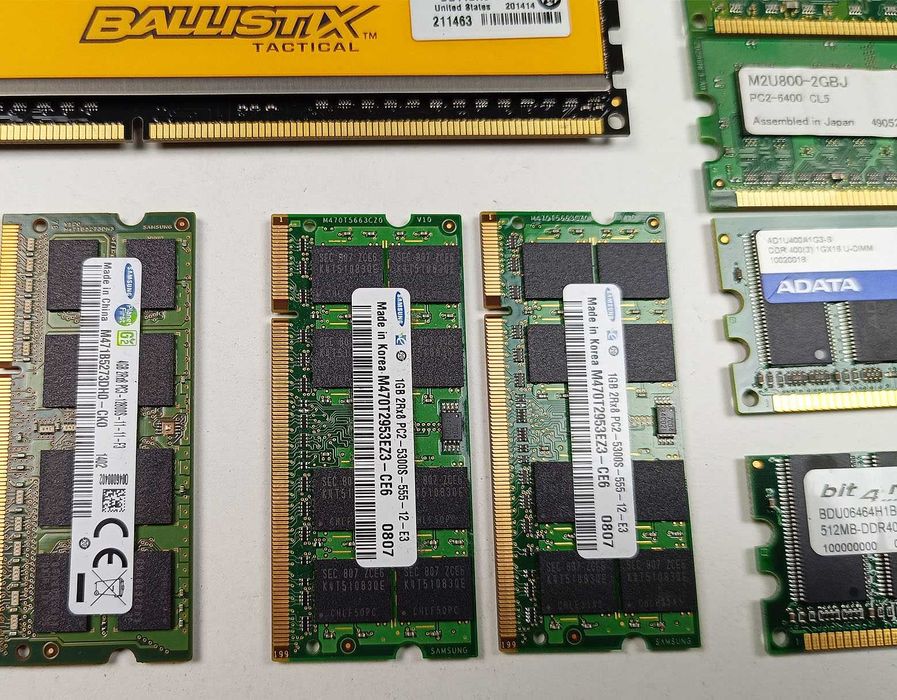 Memórias Crucial + processador Intel Core 2 Duo E7400