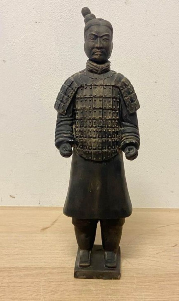 Lote 2 Estatueta com 40cm e 17 cm Soldado Guerreiro General Terracota