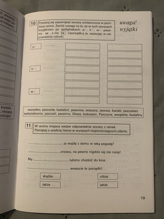 Ćwiczenia ortograficzne dla klas 4-5