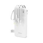Powerbank Dudao K11/10000mAh z wbudowanymi kablami - biały