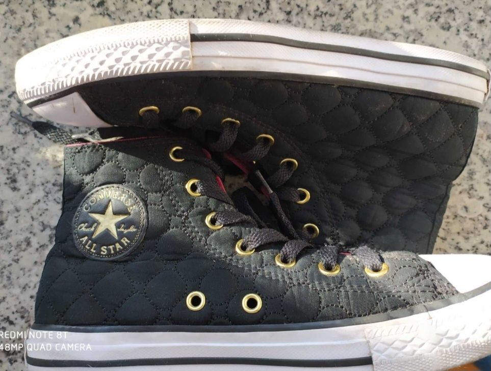 Converse czarne pikowane rozm.35 trampki