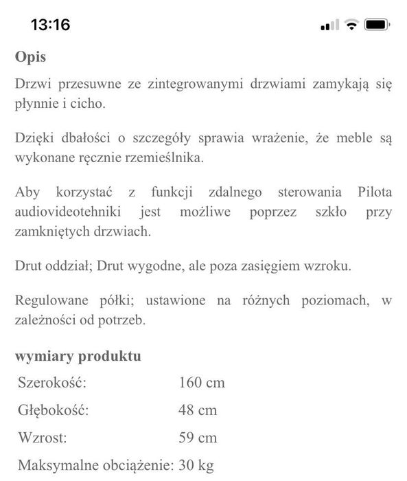 Ikea Malsjo Rtvka szafka pod telewizor