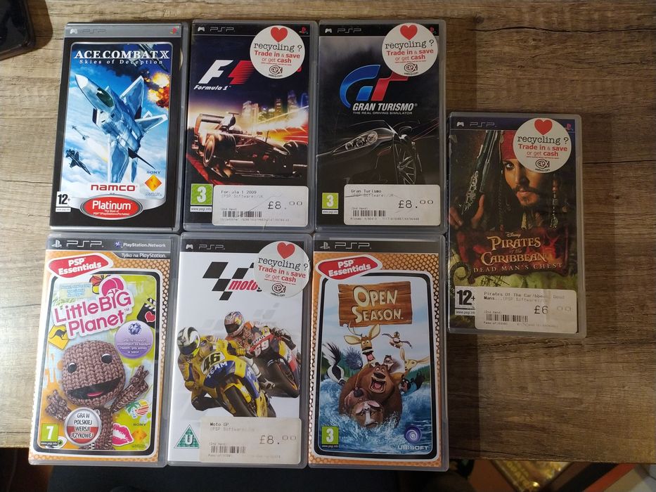 PSP kilka gier płyty
