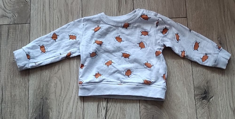 Bluza dziecięca szara w liski Fox & Bunny 74