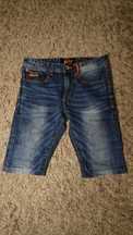 Spodenki Szorty Superdry Jeans Worn Out Cassual Pants Navy 28 - 32