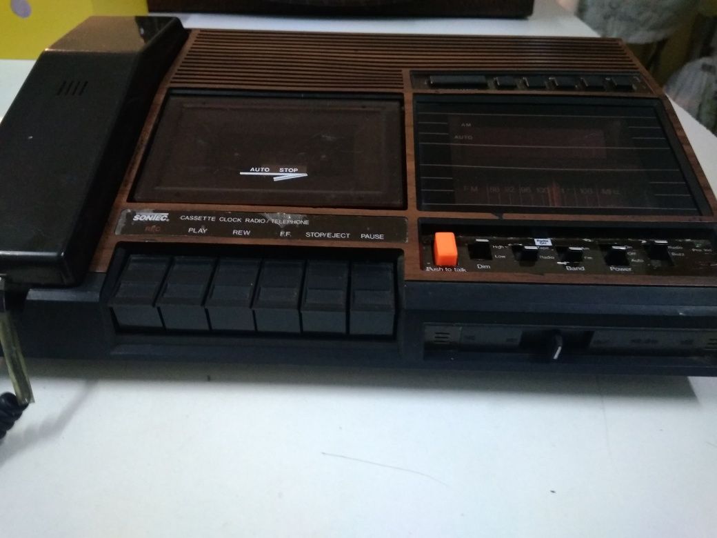 Sontec cassette colock rádio e telefone!
