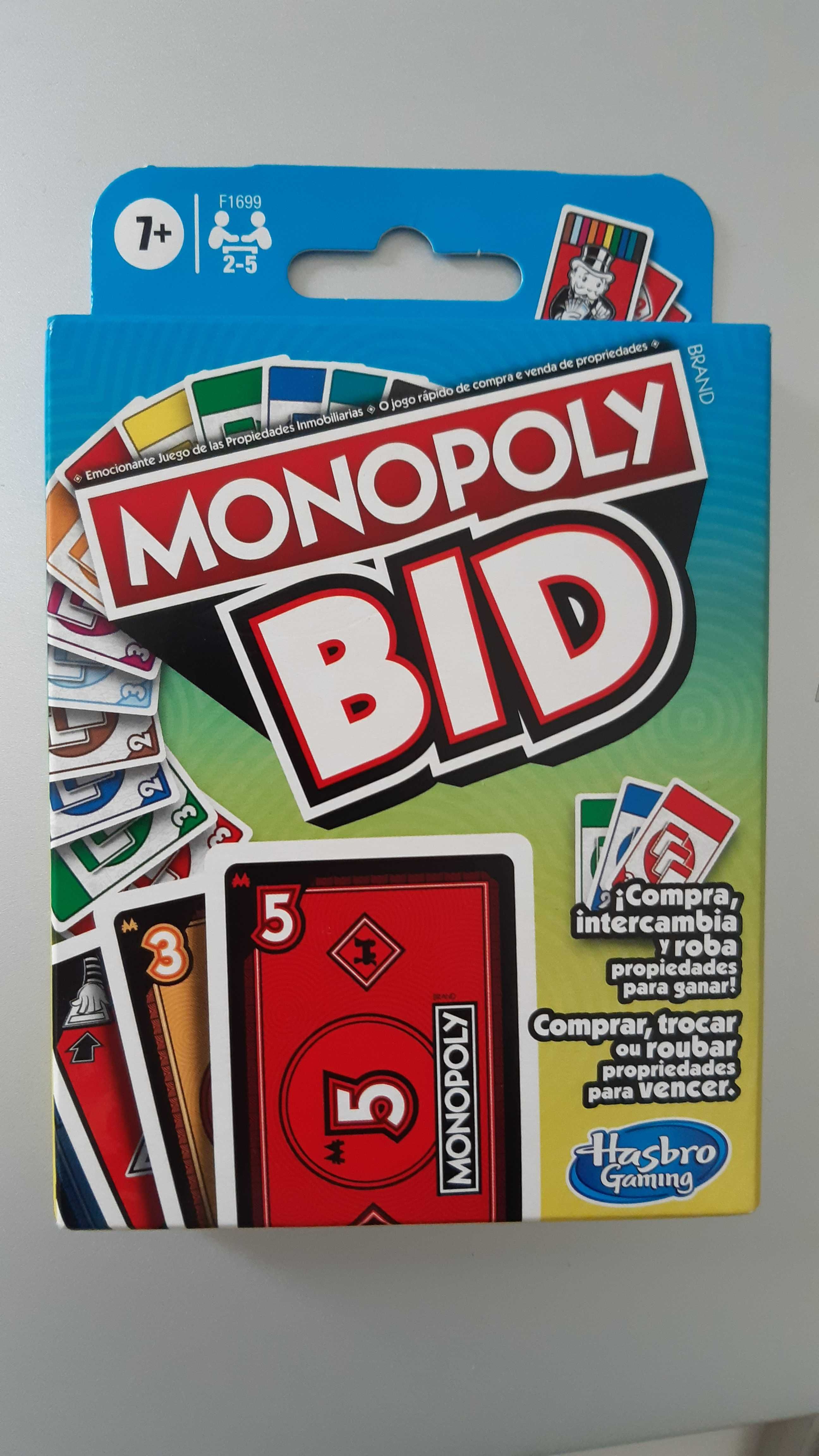 Monopoly Bid - jogo de cartas