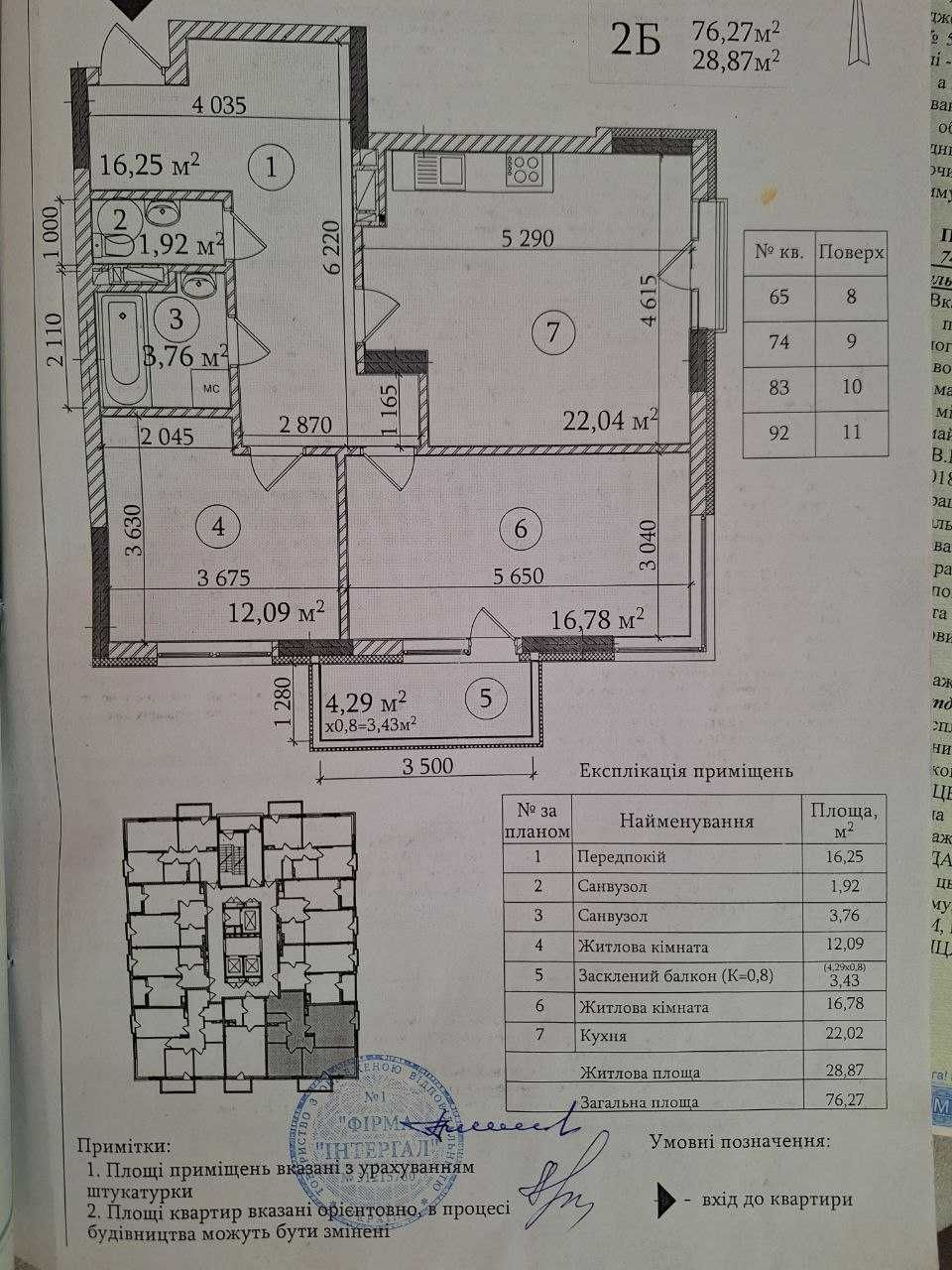 Продається 2к квартира в ЖК Яскравий по вул. Сімї Кульженків 31а