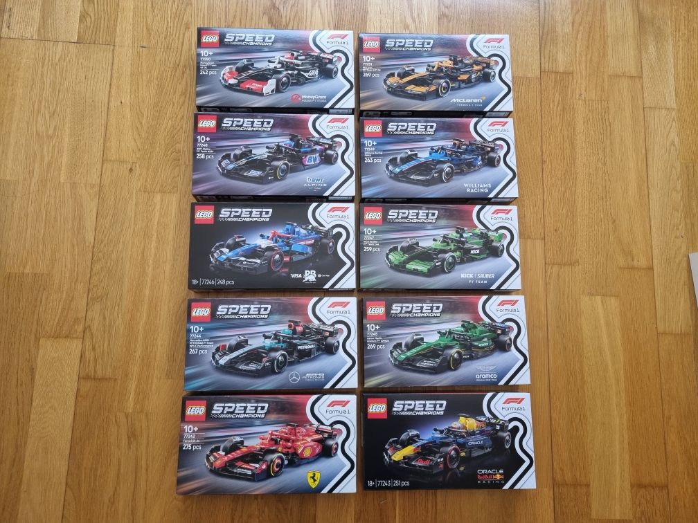 Lego Speed Champions F1 - Coleção completa