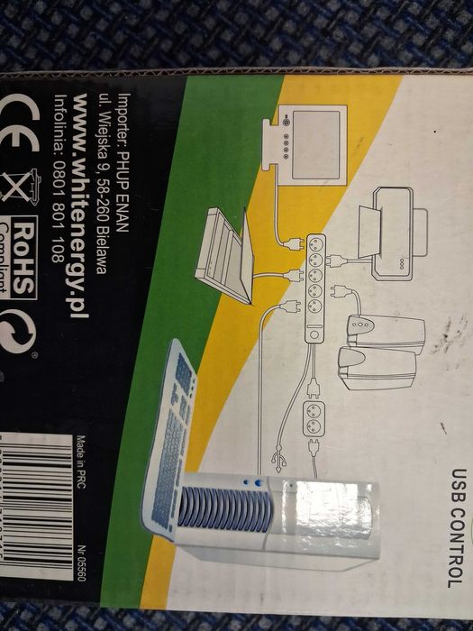 Listwa zasilająca Whiteenergy USB Control 05560