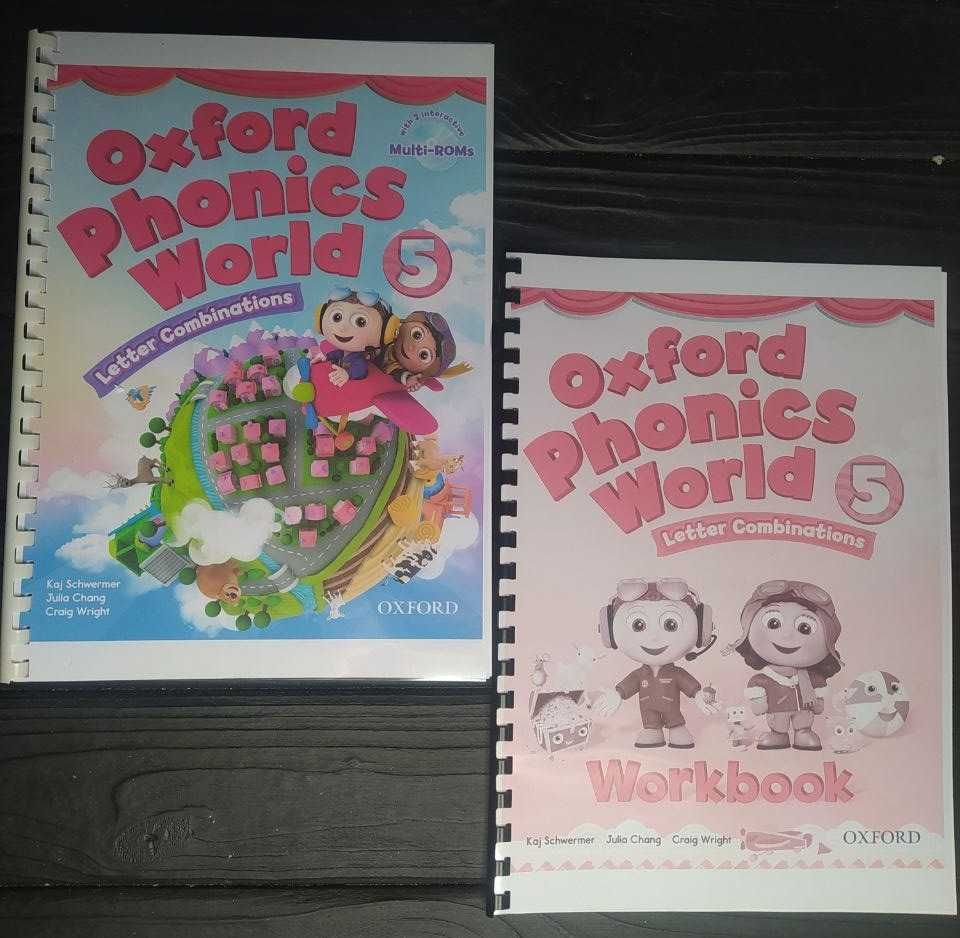 Oxford Phonics World 1, 2, 3, 4, 5 - англійська мова для дітей (Sb+Wb)