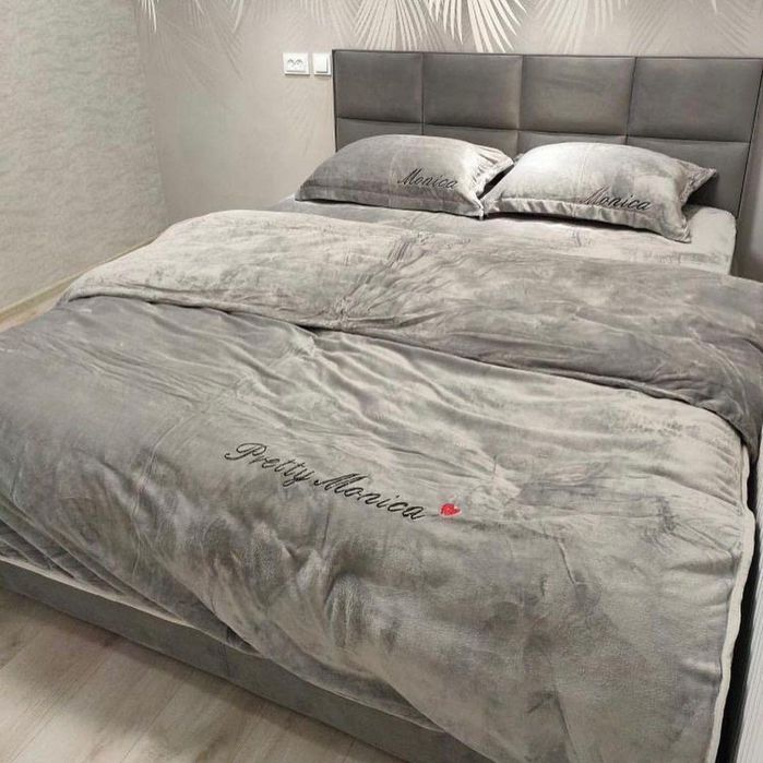 Постіль велюрова Моніка постельное велюр постель теплая Моника