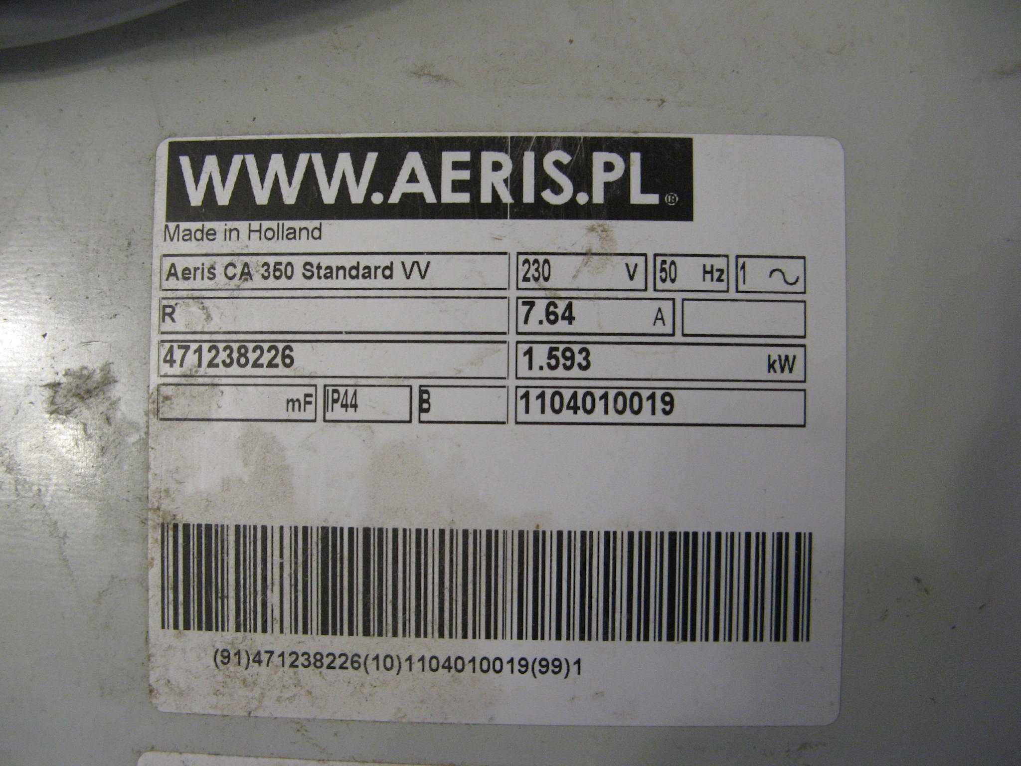 Rekuperator - centralka wentylacyjna - AERIS 350 - używany
