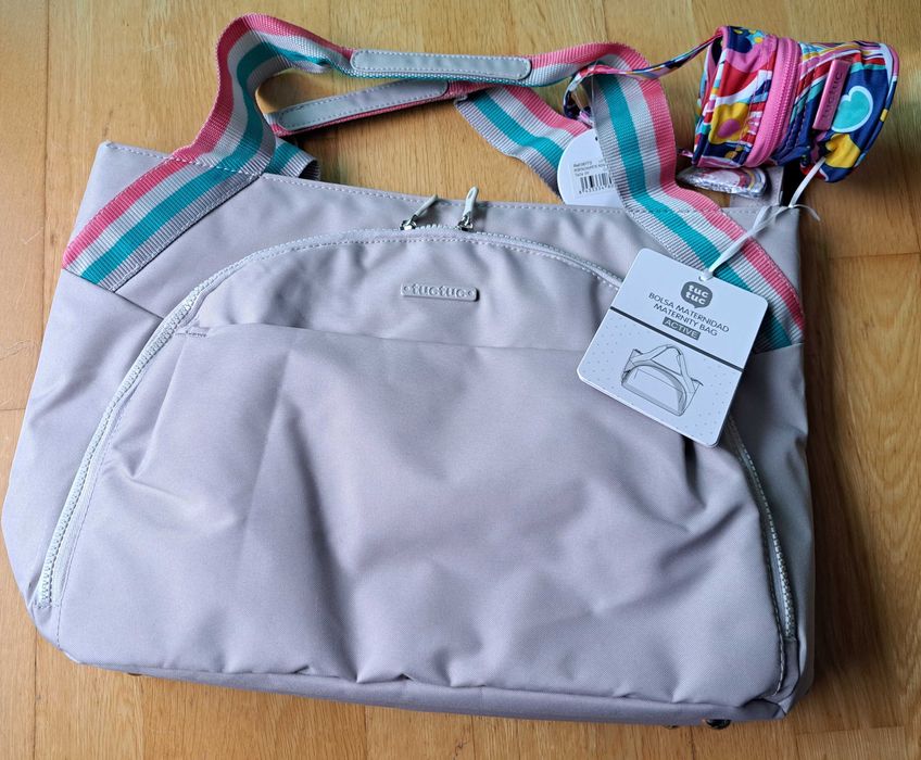 Bolsa maternidade Tuc Tuc nova – kit com muda-fraldas e porta-chupetas