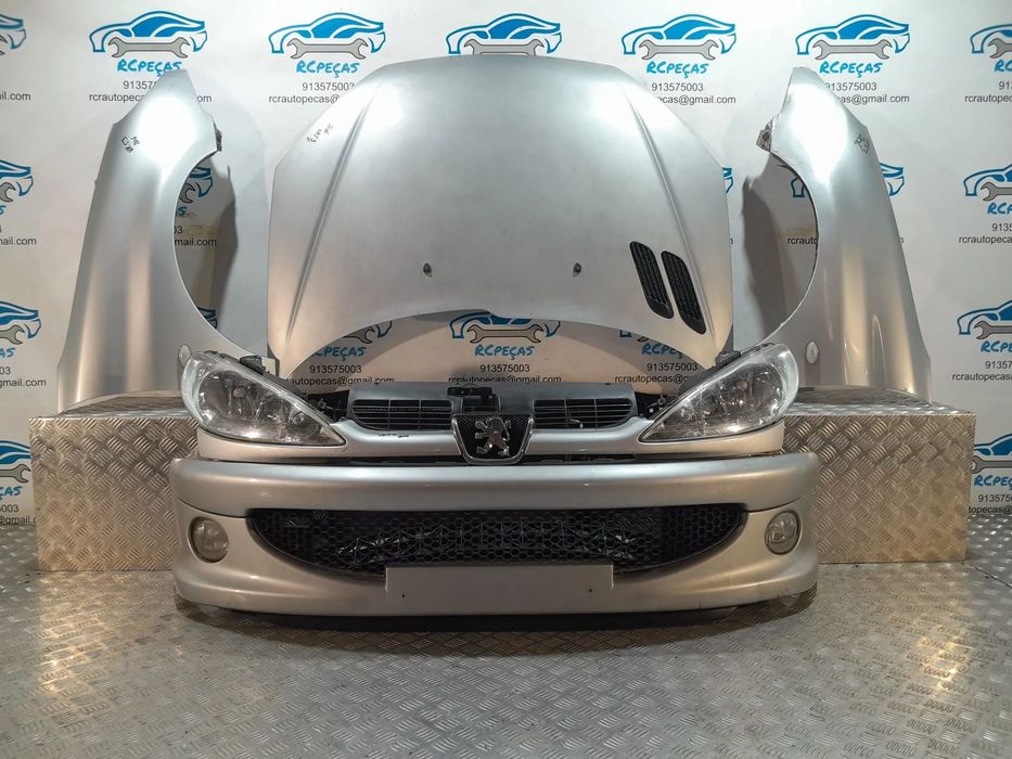 FRENTE COMPLETA PEUGEOT 206 2A 2C FASE 2 CAPOT PARACHOQUES GUARDA-LAMAS OTICAS RADIADOR VENTILADOR REFORÇO