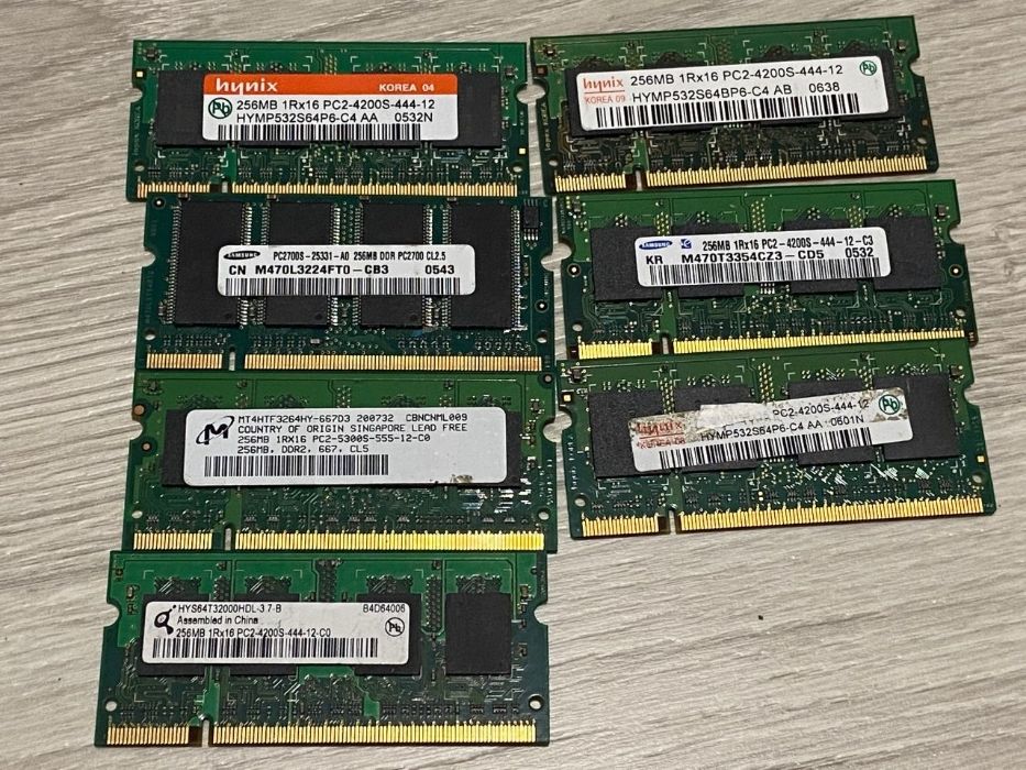 Память оперативная ОЗУ DRAM DDR, DDR2, SODIMM, DIMM