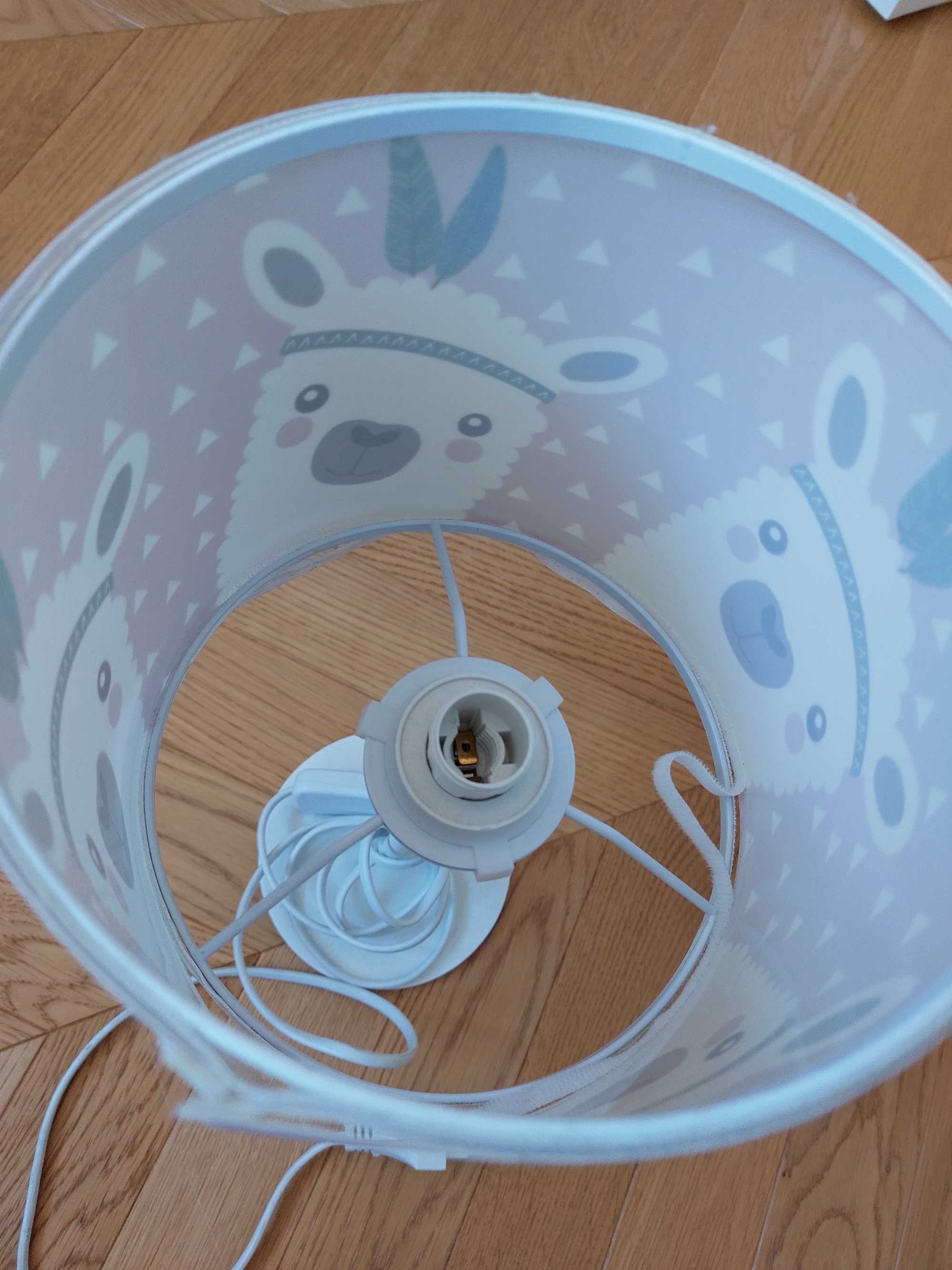 Lampka nocna dziecięca lamy różowa