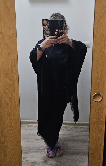 Duże akrylowe ponczo