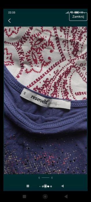 Bluzka fiolet cekiny Reserved