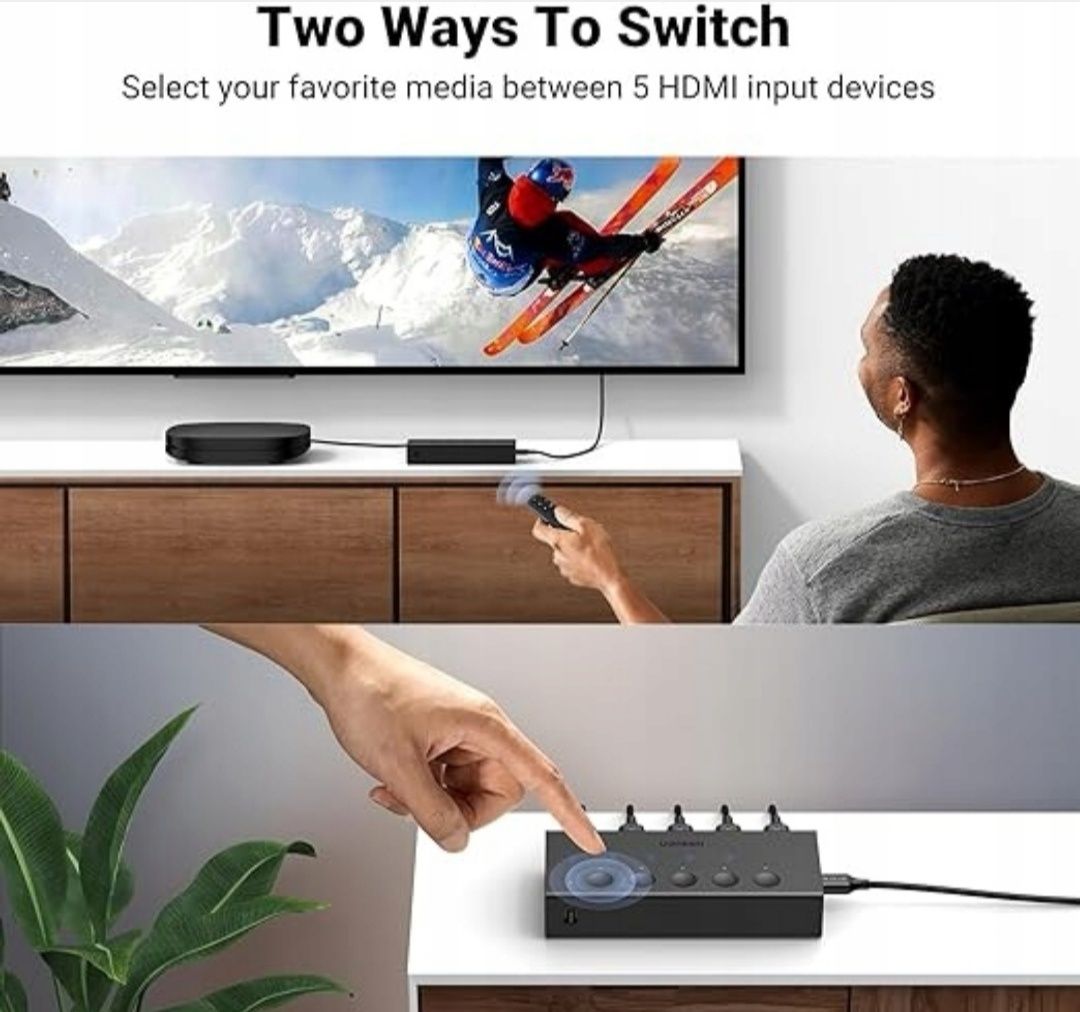 UGREEN przełącznik  HDMI 2.0 5 W 1 4K 60Hz KVM