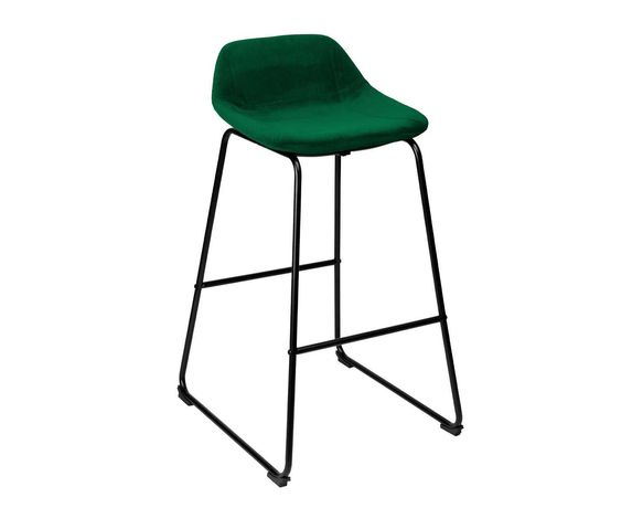 Krzesło barowe hoker SLIGO aksamitne ciemnozielone nowe velvet welur