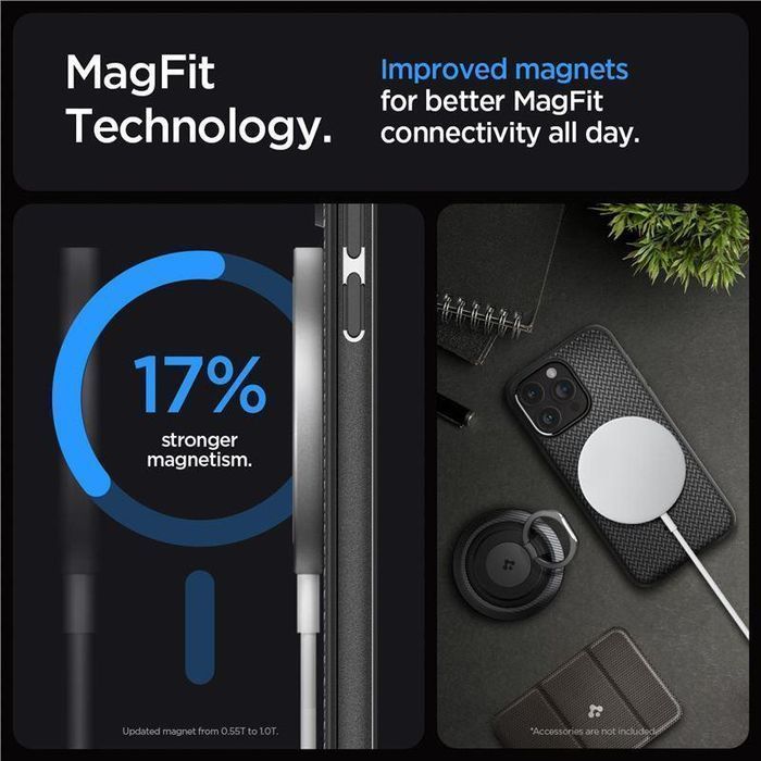 Etui Spigen Mag Armor Magsafe iPhone 15 Pro Max, Czarny Matowy