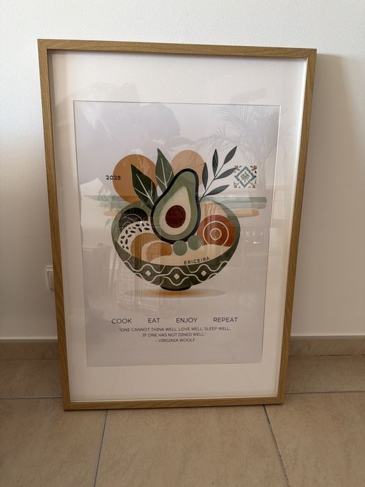 Quadro com moldura – design exclusivo (94×63 cm)