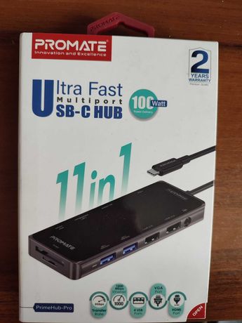USB-C хаб 11-в-1 Promate PrimeHub-Pro USB-C
