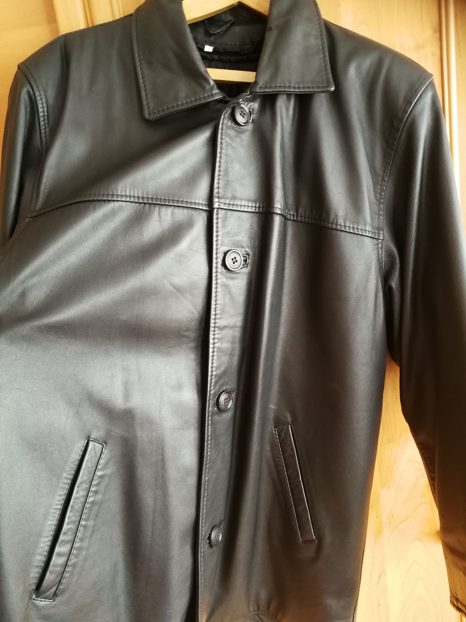 Płaszcz skurzany, kurtka skórzany L/XL