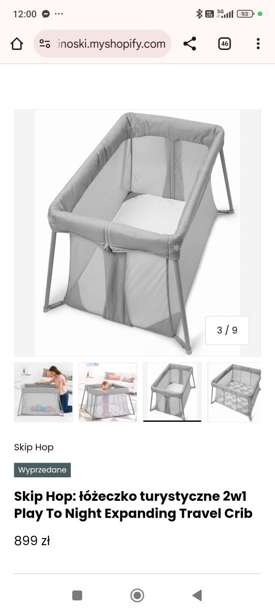 SKIP HOP wielofunkcyjne łóżeczko turystyczne