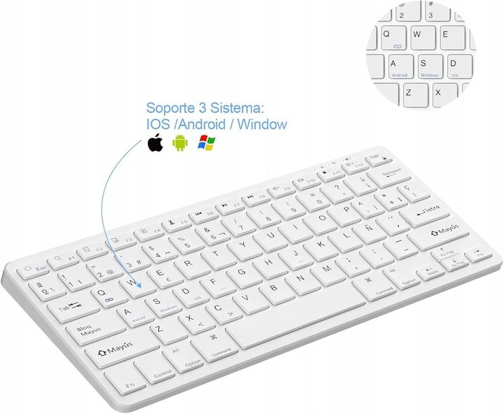 Klawiatura Bezprzewodowa Uniwersalna Bluetooth Usb-c Przenośna Tablet
