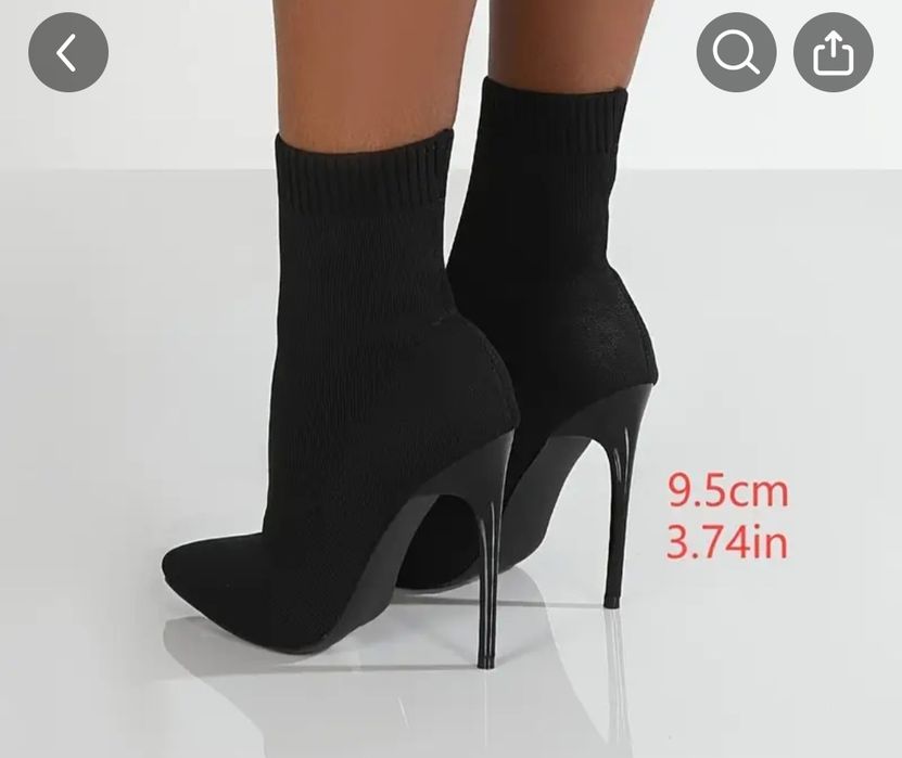 Нові жіночі ботильйони чорні 40,5 / 41