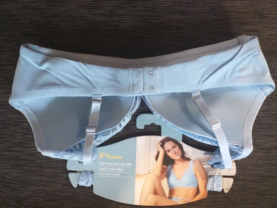 Miękki biustonosz błękitny 80B NOWY