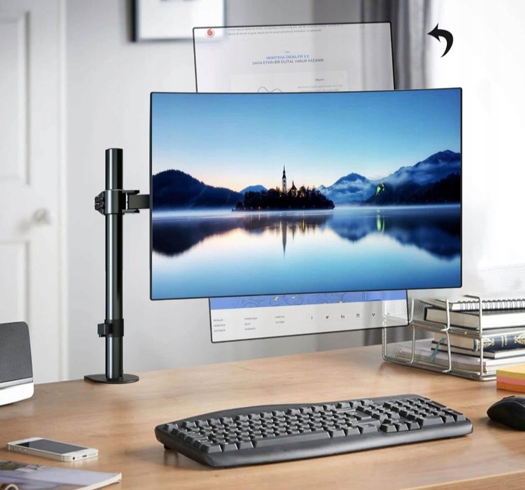Uchwyt do monitora 13-32" Bracwiser MD7421 VESA max 10 kg obrót 360°